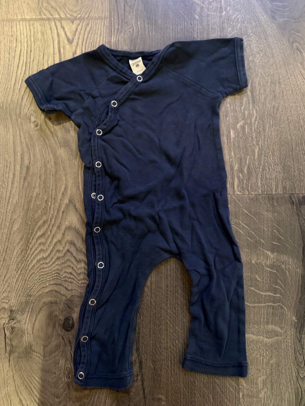 Kate Quinn 6-12m Navy Baby Snap Romper